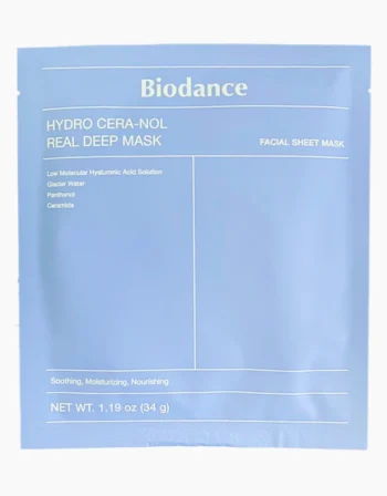 ماسک ورقه ای بایودنس مدل هیدرا سرانول hydro cera nol