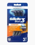 تیغ اصلاح 3 لبه ژیلت GILLETTE مدل BLUE 3 COMFORT بسته 3 عددی