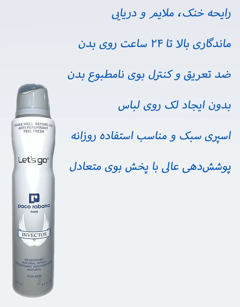 اسپری ضد تعریق اینوکتوس لتس گو1