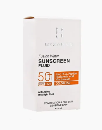 ضد آفتاب فلوئیدی بیزانس BYZANCE فیوژن واتر | SPF50 | حجم 50 میل
