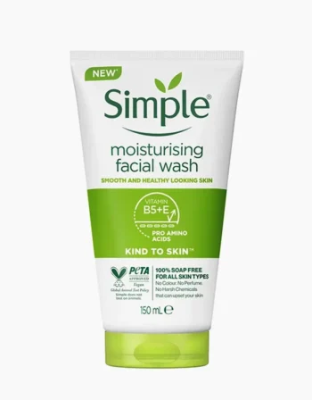 ژل شستشو صورت سیمپل Simple مدل moisturising | حجم 150 میل