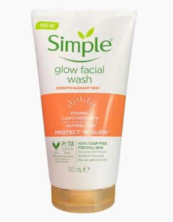 ژل شستشو صورت ویتامین سی سیمپل مدل Glow | حجم 150 میل