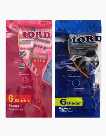 تیغ اصلاح 6 لبه LORD | بسته 4 عددی