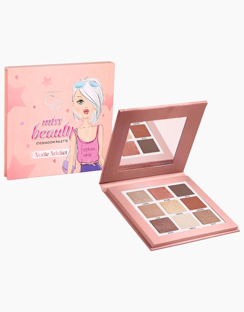 پالت سایه چشم میس بیوتی گلدن رز مدل Nude Addict1